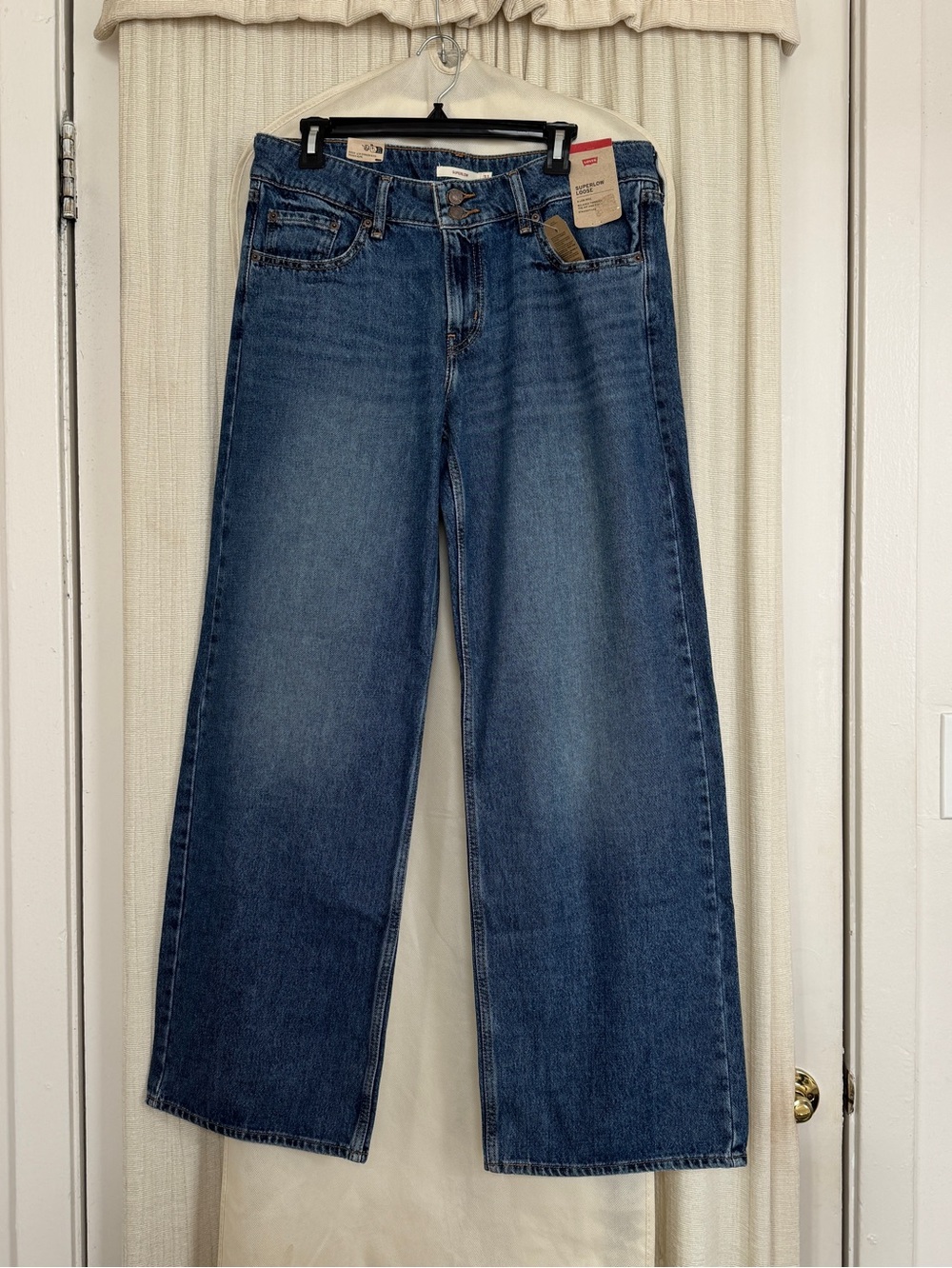 Levi’s Women’s Superlow Loose Wide Leg Blue Denim Jeans 31